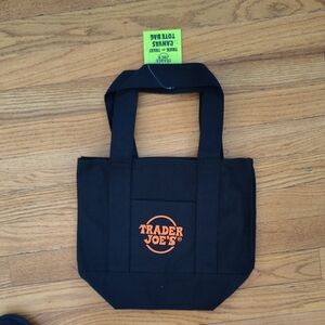 Trader Joe's Black Canvas Tote Bag